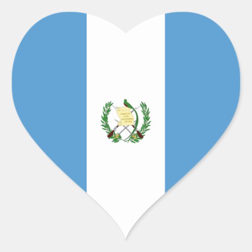 GuatemalaGuatemalan Heart Flag Heart Sticker