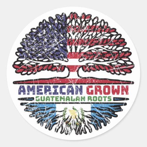 Guatemala Guatemalan US American USA United States Classic Round Sticker