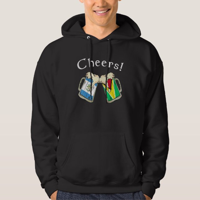 Guatemala Guayana Flag Cheers Beer Grown Patriot C Hoodie (Front)