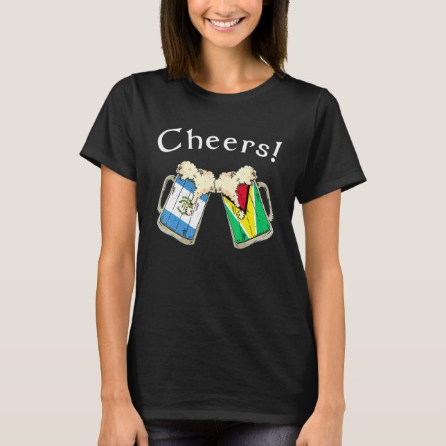 Guatemala Guayana Flag Cheers Beer Grown Patriot C T-Shirt (Front)