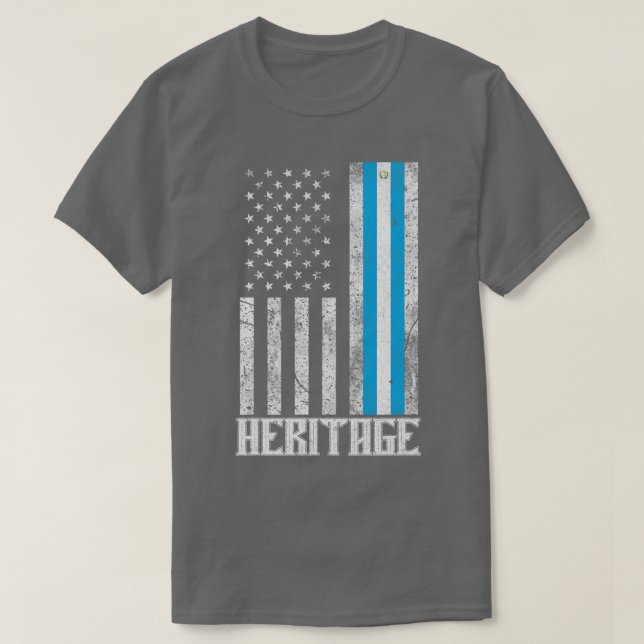 Guatemala Hispanic Heritage distressed flag 1 T-Shirt (Design Front)