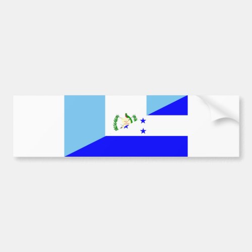 guatemala honduras half flag symbol bumper sticker