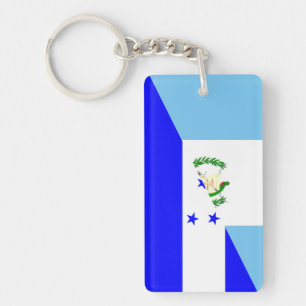 guatemala honduras half flag symbol keychain