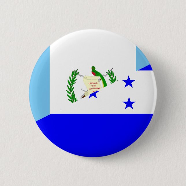 guatemala honduras half flag symbol pinback button (Front)