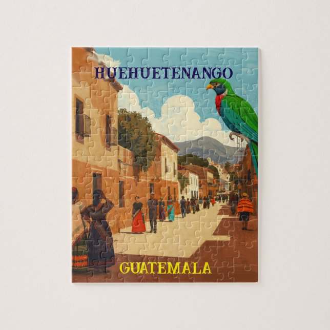 GUATEMALA, HUEHUETENANGO Retro poster Jigsaw Puzzle (Vertical)
