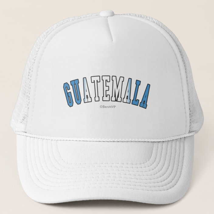 Guatemala in National Flag Colors Hat