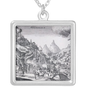 Guatemala', in Spanish North America Silver Plated Necklace