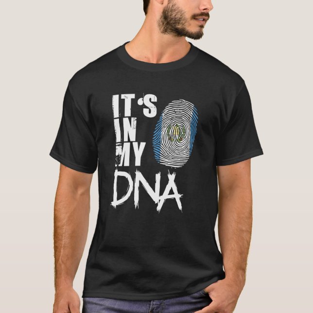 Guatemala It's In My Dna Funny Guatemalan Flag T-Shirt (Front)