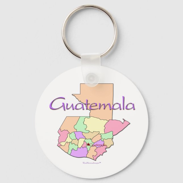 Guatemala Map Keychain (Front)