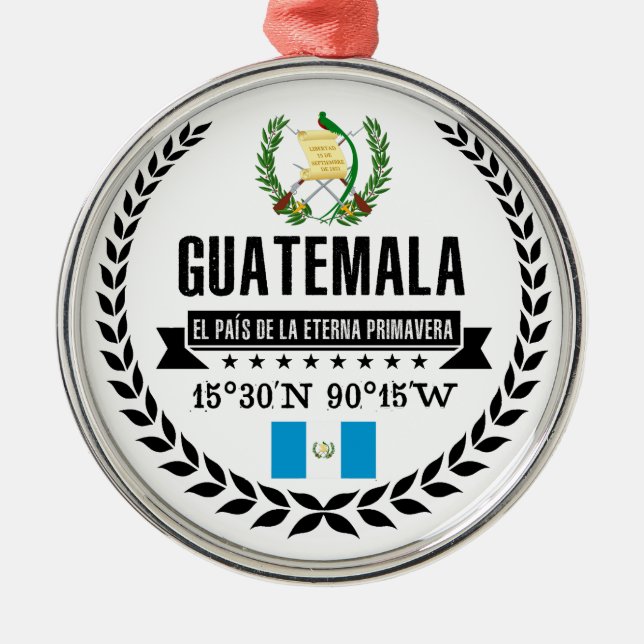 Guatemala Metal Ornament (Front)