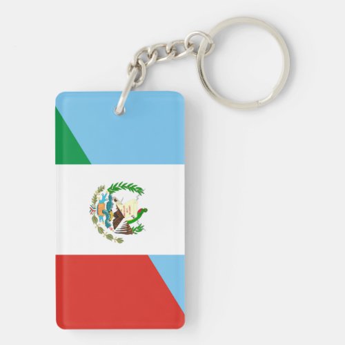 guatemala mexico half flag symbol keychain