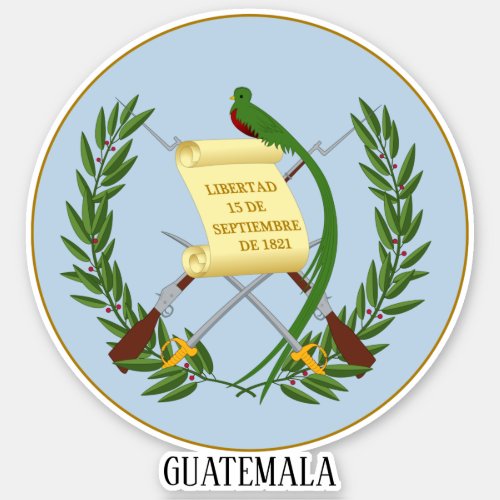 Guatemala National Coat Of Arms Patriotic Sticker