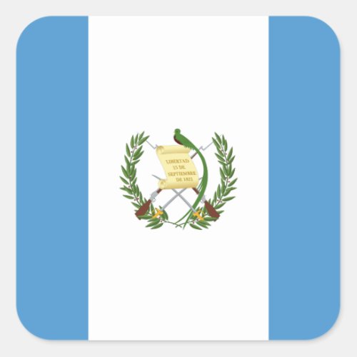 Guatemala National World Flag Square Sticker
