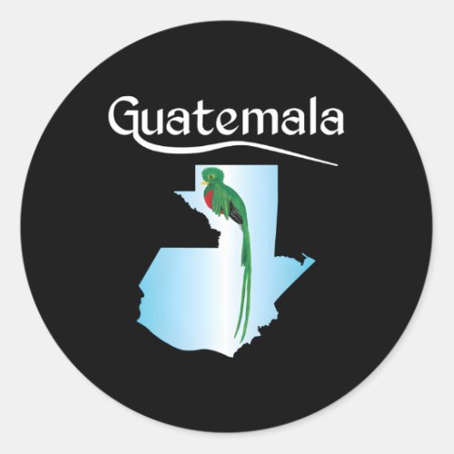 Guatemala Quetzal Cha Guate Antigua Tikal Peten Fl Classic Round Sticker