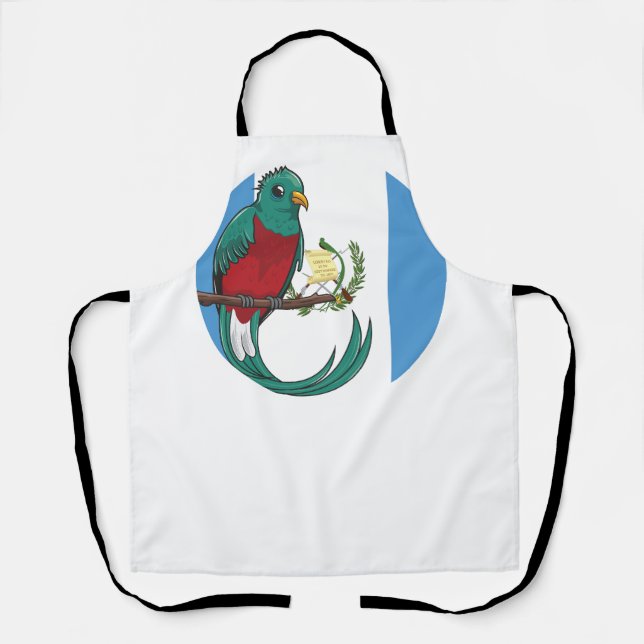Guatemala Quetzal Guatemalan National Animal Flag Apron (Front)