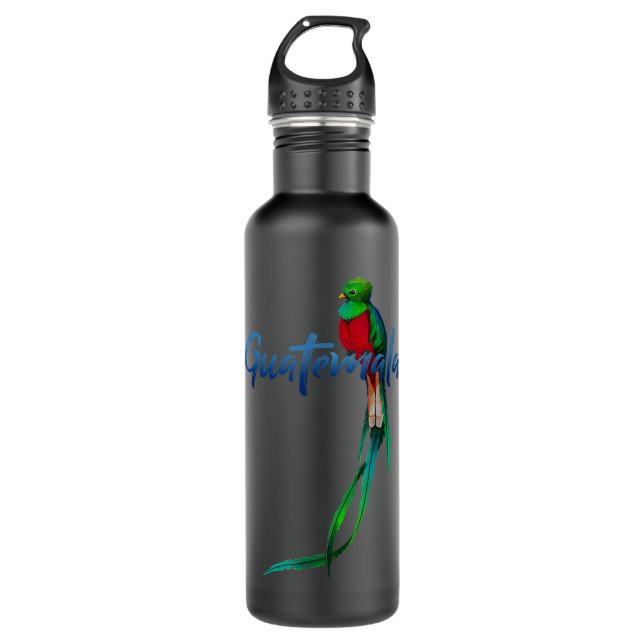 Guatemala quetzal  stainless steel water bottle (Front)