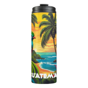 Guatemala   Quetzal Travel Vintage Retro  Thermal Tumbler