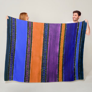 Guatemala Rainbow Fleece Blanket