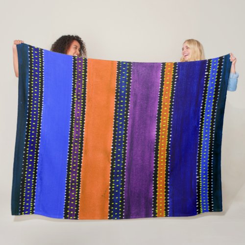 Guatemala Rainbow Fleece Blanket