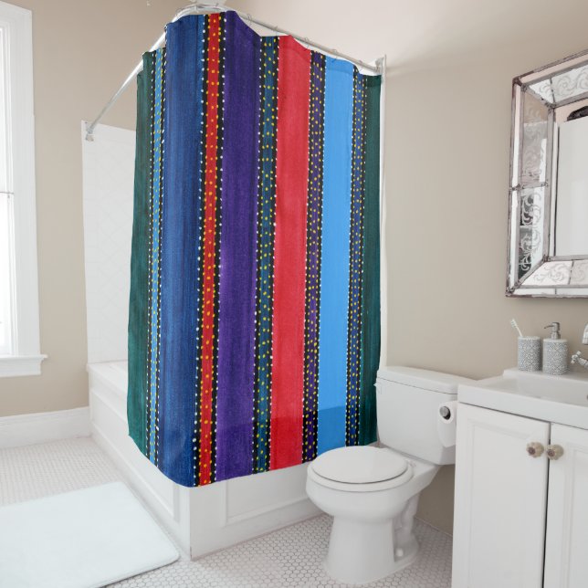 Guatemala Rainbow Shower Curtain (In Situ)