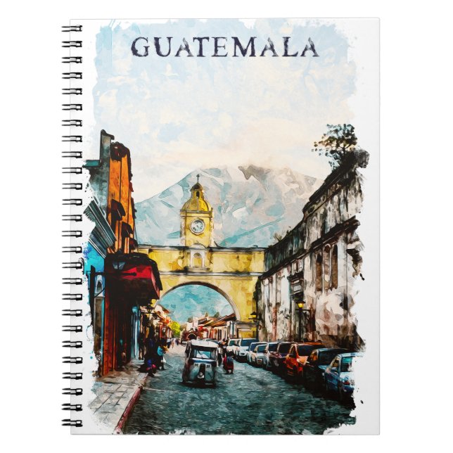 Guatemala Retro Vintage Travel Notebook (Front)