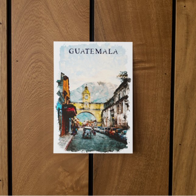 Guatemala Retro Vintage Travel Postcard (guatemala retro vintage travel postcard)