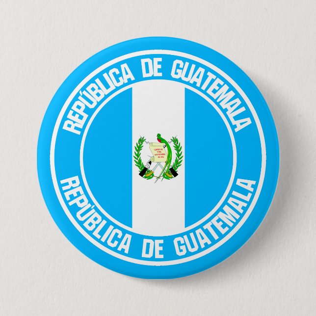 Guatemala Round Emblem Button (Front)