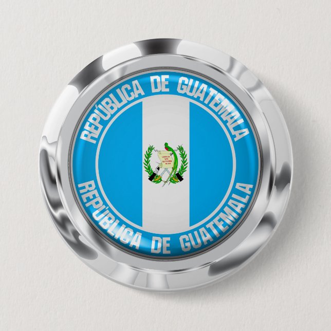 Guatemala Round Emblem Button (Front)