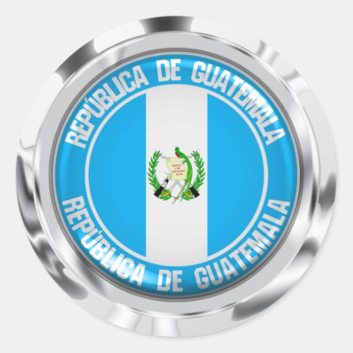 Guatemala Round Emblem Classic Round Sticker