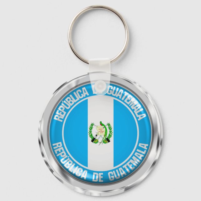 Guatemala Round Emblem Keychain (Front)