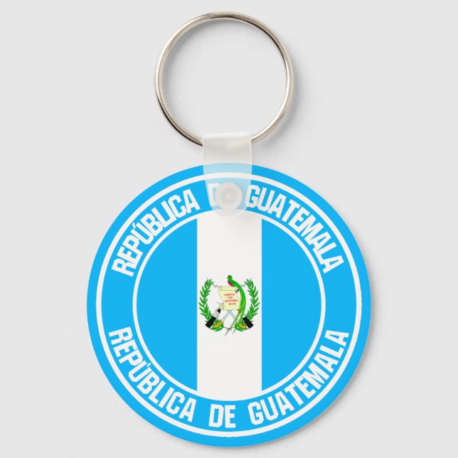 Guatemala Round Emblem Keychain (Front)