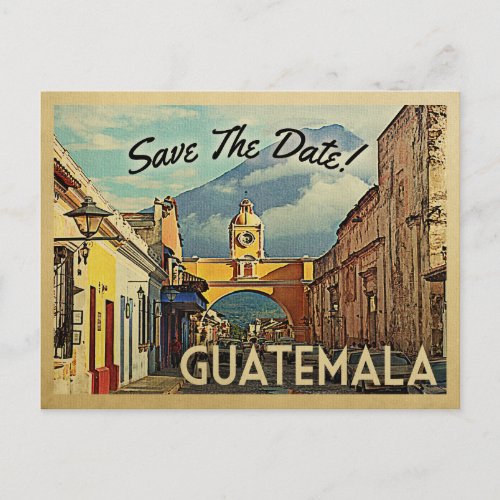 Guatemala Save The Date Vintage Postcards