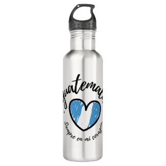 Guatemala Siempre en Mi Corazon I love Guatemala Stainless Steel Water Bottle