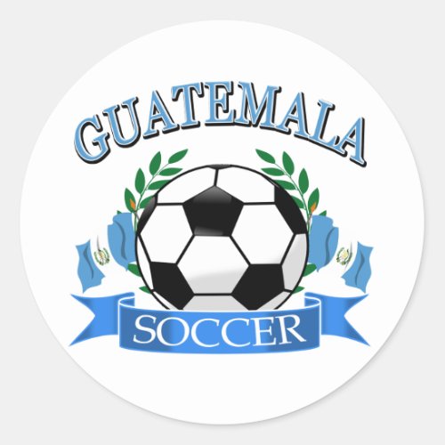 Guatemala soccer ball designs classic round sticker