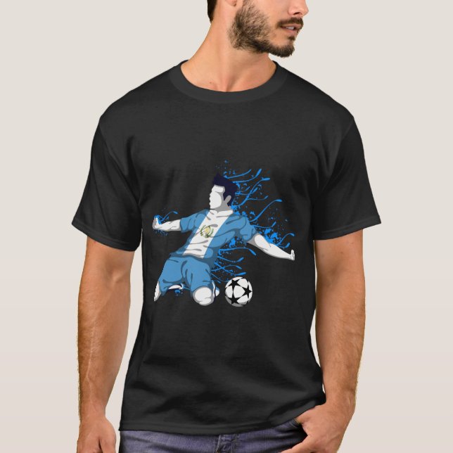 Guatemala Soccer Guatemalan National Flag Football T-Shirt (Front)