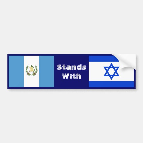 Guatemala Stands With Israel Bumper Sticker