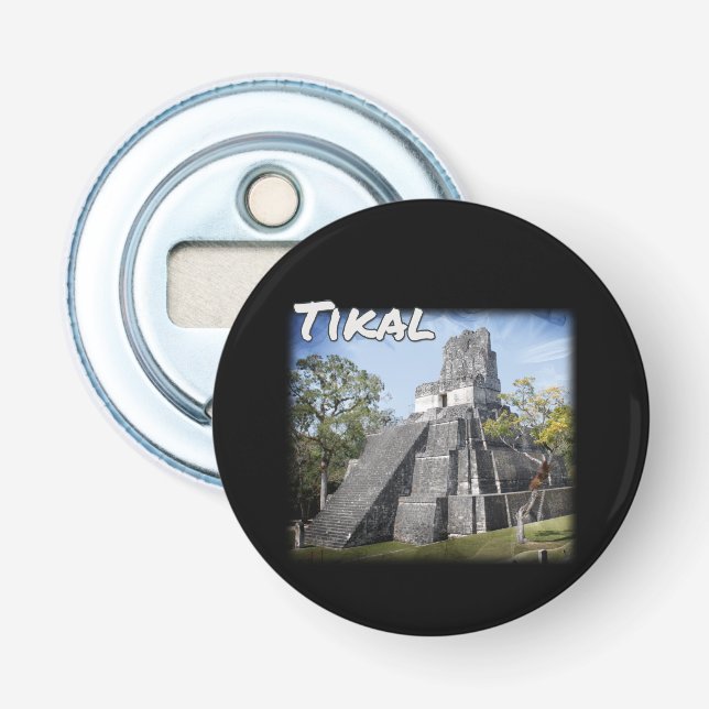 Guatemala Tikal Ruins Temple Bottle Opener (Front)
