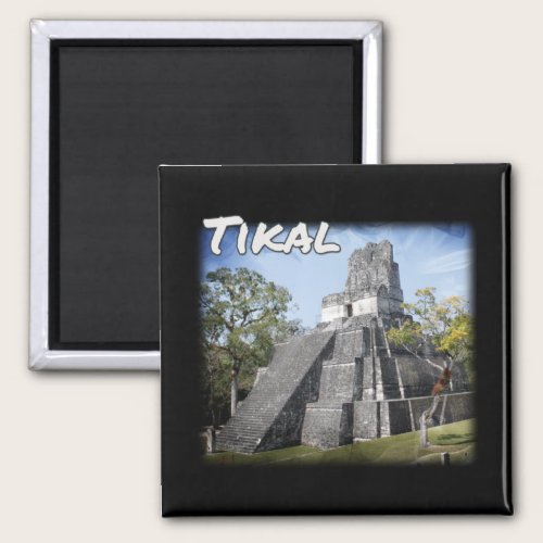 Guatemala Tikal Ruins Temple Magnet