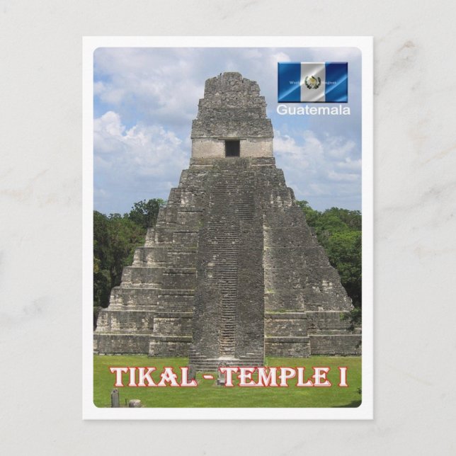 Guatemala - Tikal - Temple I - Postcard (Front)