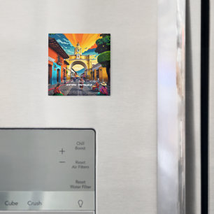 Guatemala Travel Vintage Poster Antigua Magnet