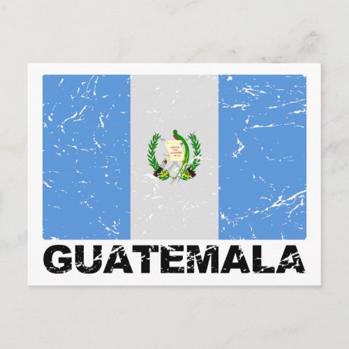 Guatemala Vintage Flag Postcard
