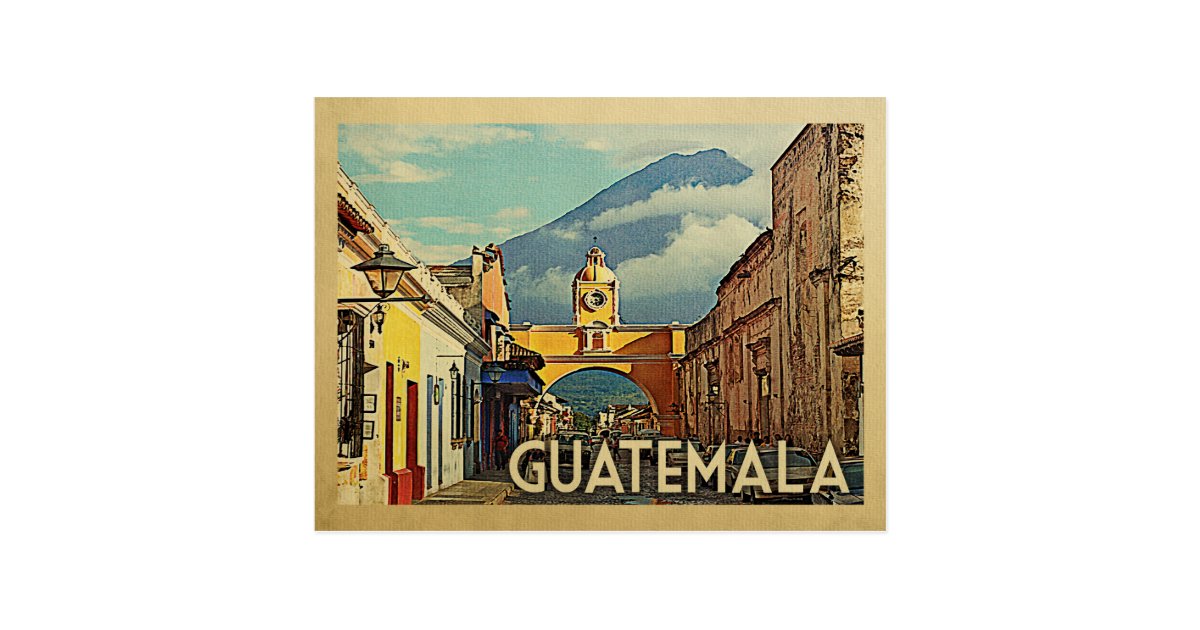 Guatemala Vintage Travel Postcard | Zazzle.com