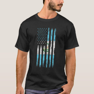 Guatemalan American Flag For A Half American Half T-Shirt