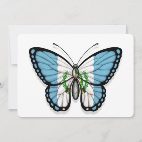 Guatemalan Butterfly Flag Custom Announcements