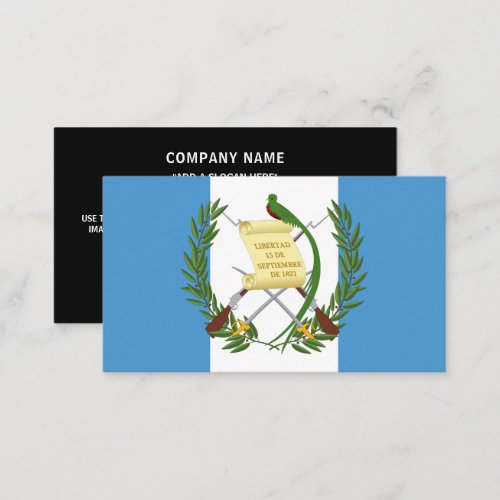 Guatemalan Flag  Coat of Arms Flag of Guatemala Business Card