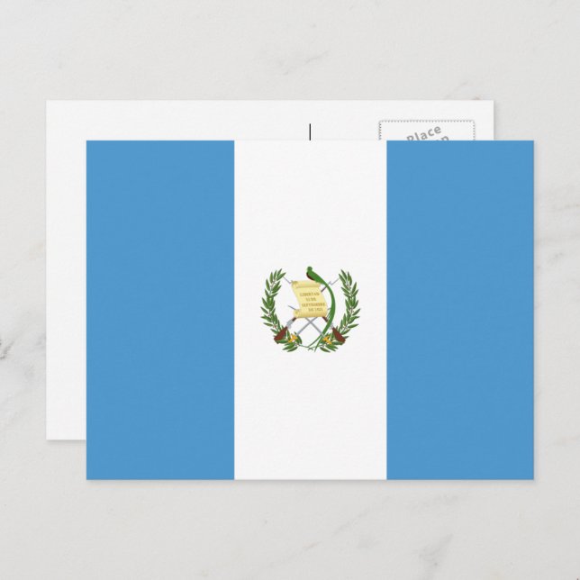Guatemalan Flag, Flag of Guatemala Postcard (Front/Back)