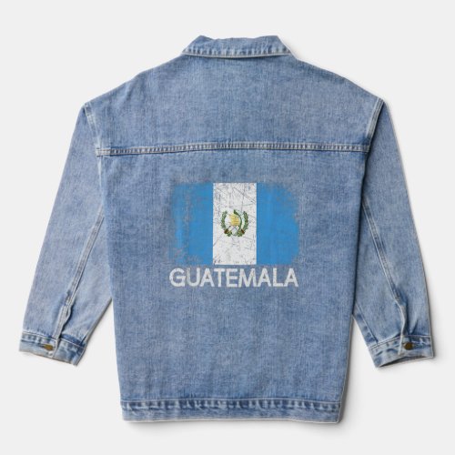 Guatemalan Flag  Guatemala  Denim Jacket