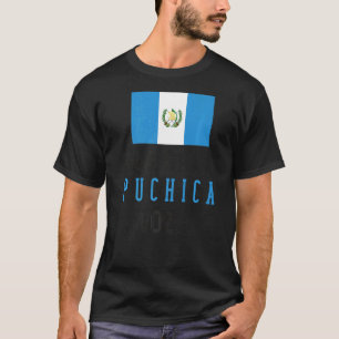 Guatemalan Flag Map Guatemala Chapin Alan Gran Puc T-Shirt