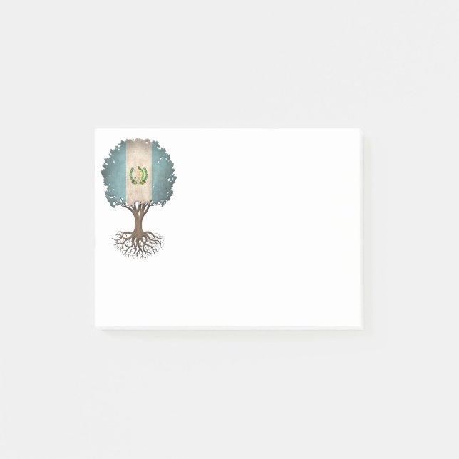 Guatemalan Flag Tree of Life Customizable Post-it Notes (Front)