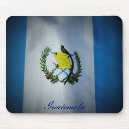 Guatemalan Flag with Quetzal Mouse Pad